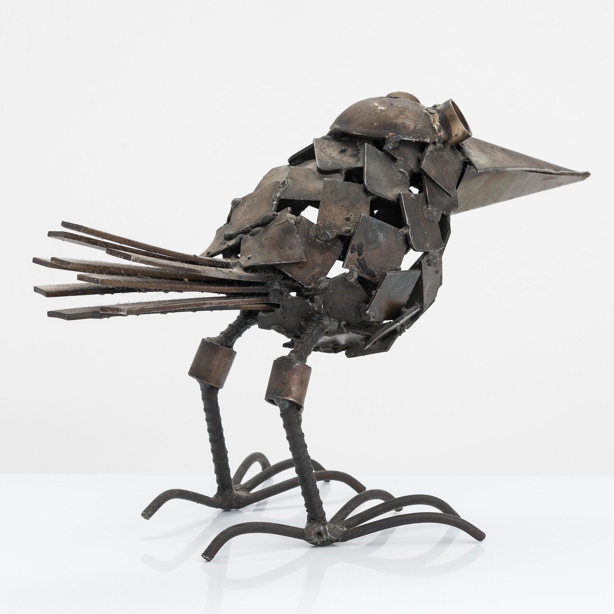 Veikko Haukkavaara, skulptur, metall, signerad och daterad -73.