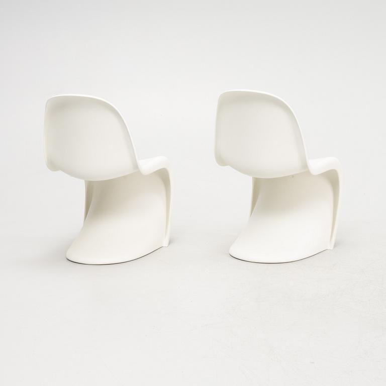 Verner Panton, a pair of children's 'Panton Chair', Vitra.