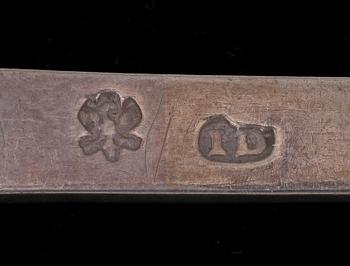 RÅTTSVANSSKED, silver, Johan Dragman (1701-46), Arboga. Vikt 55g.