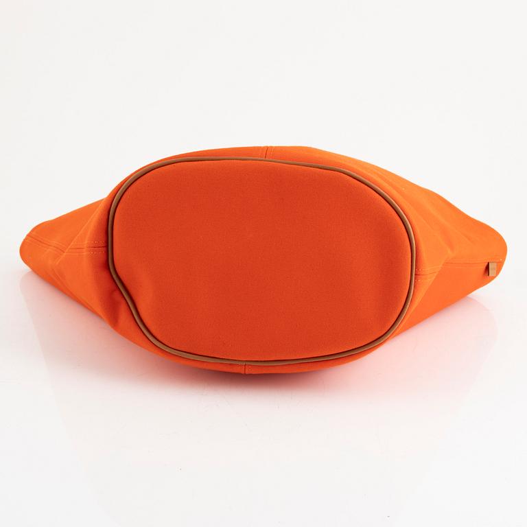 Hermès, an orange cotton 'Panier de Plage PM' totebag.