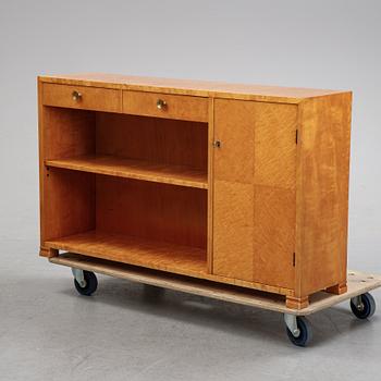 A birch tree book case, mid 20th Century.