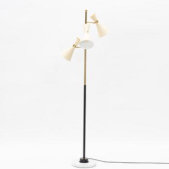 Stilnovo, a brass and marble floor lamp 'c20201, Italy, 2017.