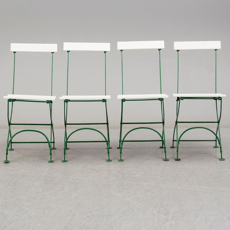 A set of mid 20th Century garden chairs.