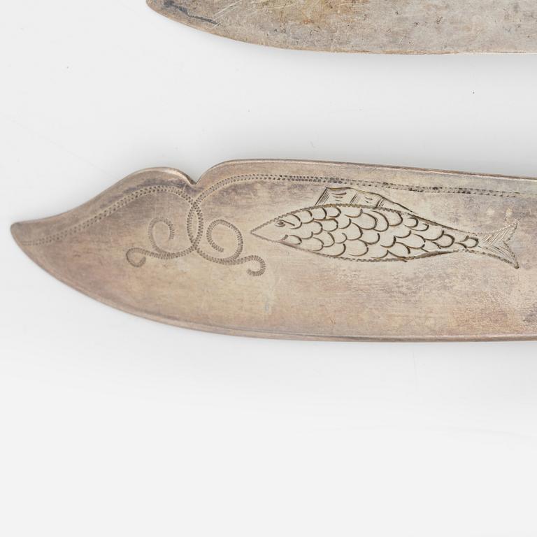 A 89-piece silver flat wear set, mostly J.Rönnqvist, Örebro, Sweden, 1884-1911.