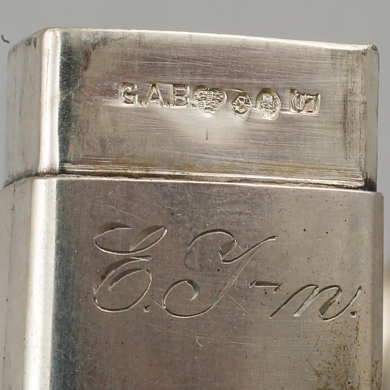 SAMLING DOSOR, 5 st, silver, 1861-1900-talets mitt.