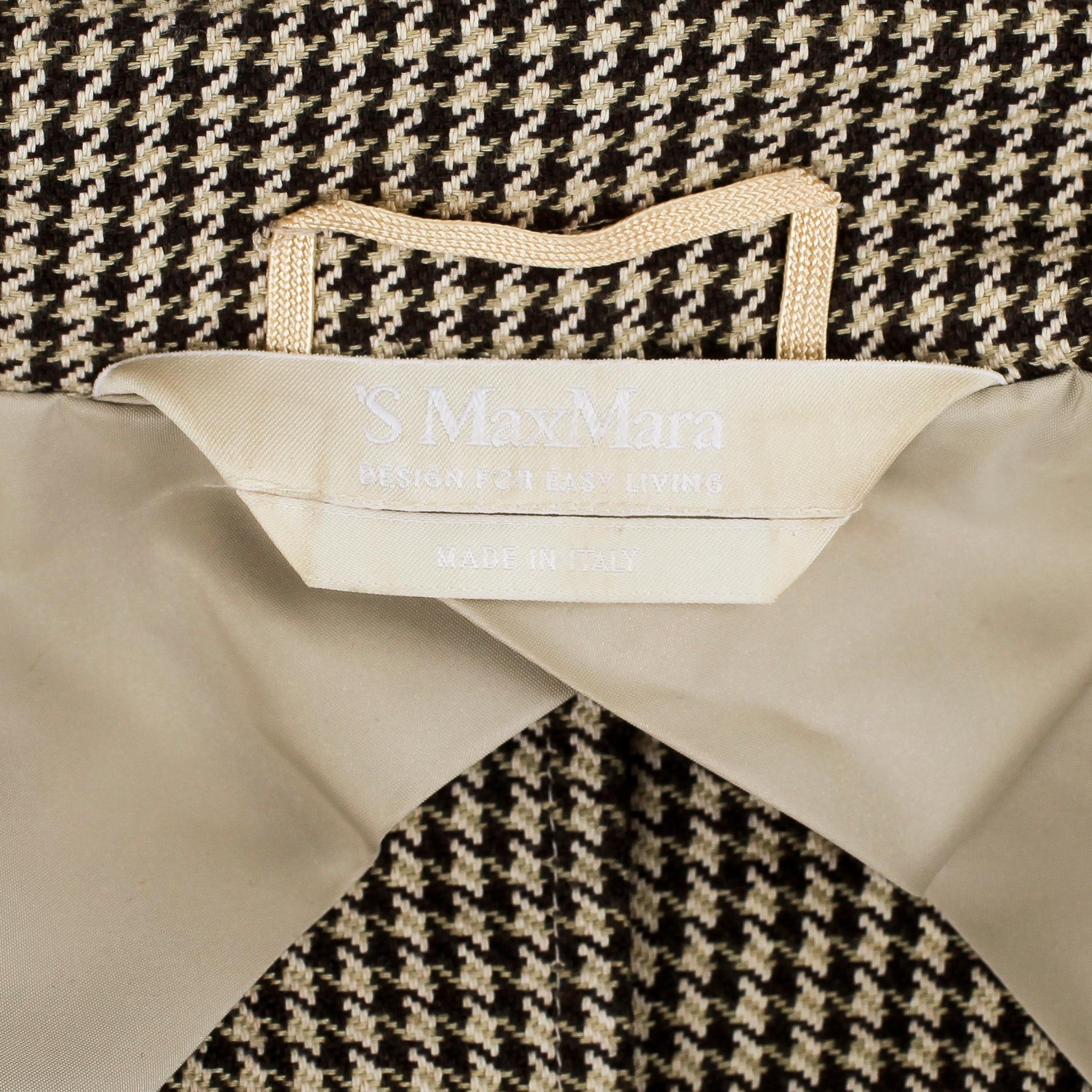 KAVAJ SAMT KJOL, Max Mara, hundtandsmönstrad.