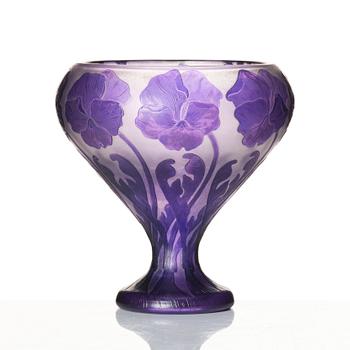 Karl Lindeberg, an Art Nouveau cameo glass vase, Kosta, Sweden, early 20th century.