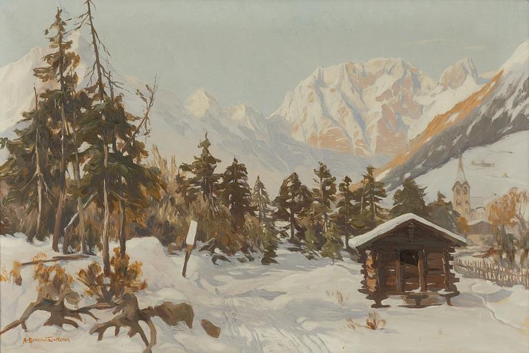 Anton Bennewitz, Winter Landscape,.