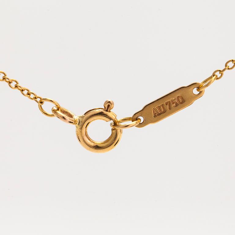 Tiffany & Co, halsband, 18K guld och diamant ca 0.17 ct.