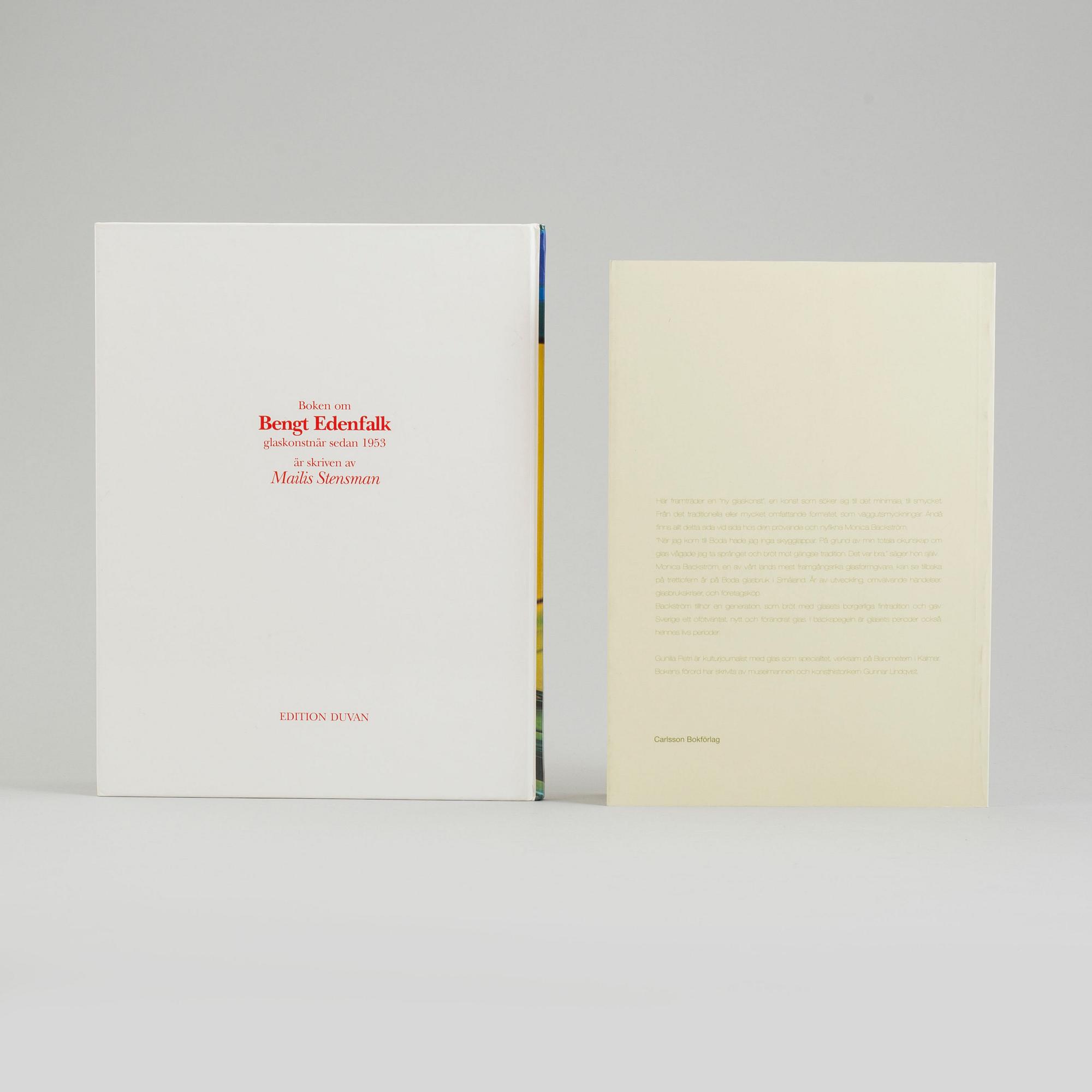 Seven books on Swedish glass, silver and furniture.