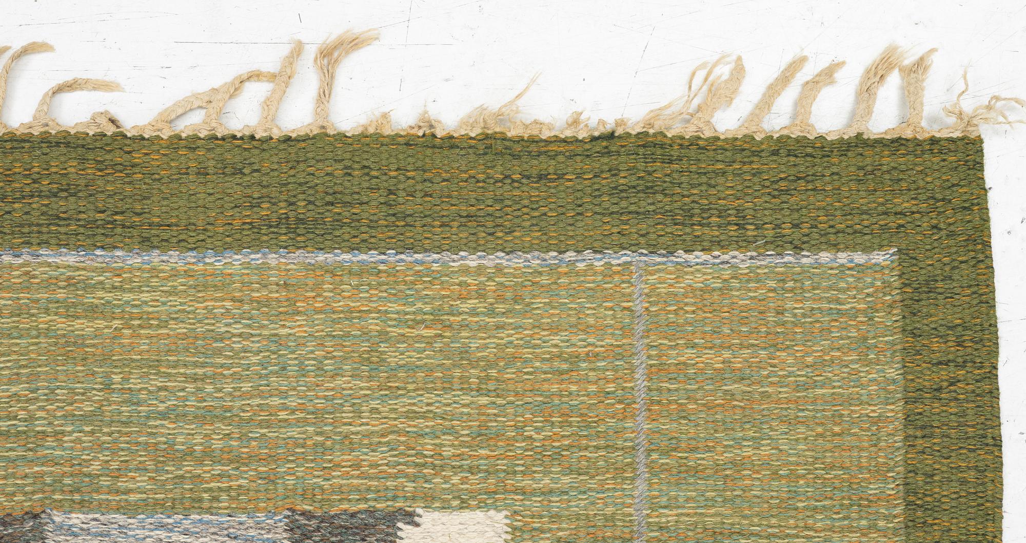 Ingegerd Silow, rug, flat weave, signed IS, approx. 246 x 168 cm.