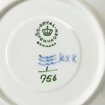 Royal Copenhagen, Coffee service, 34 pieces, "Musselmalet", Royal Copenhagen, Denmark.