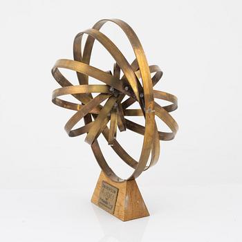 Arne Jones, sculpture, brass.