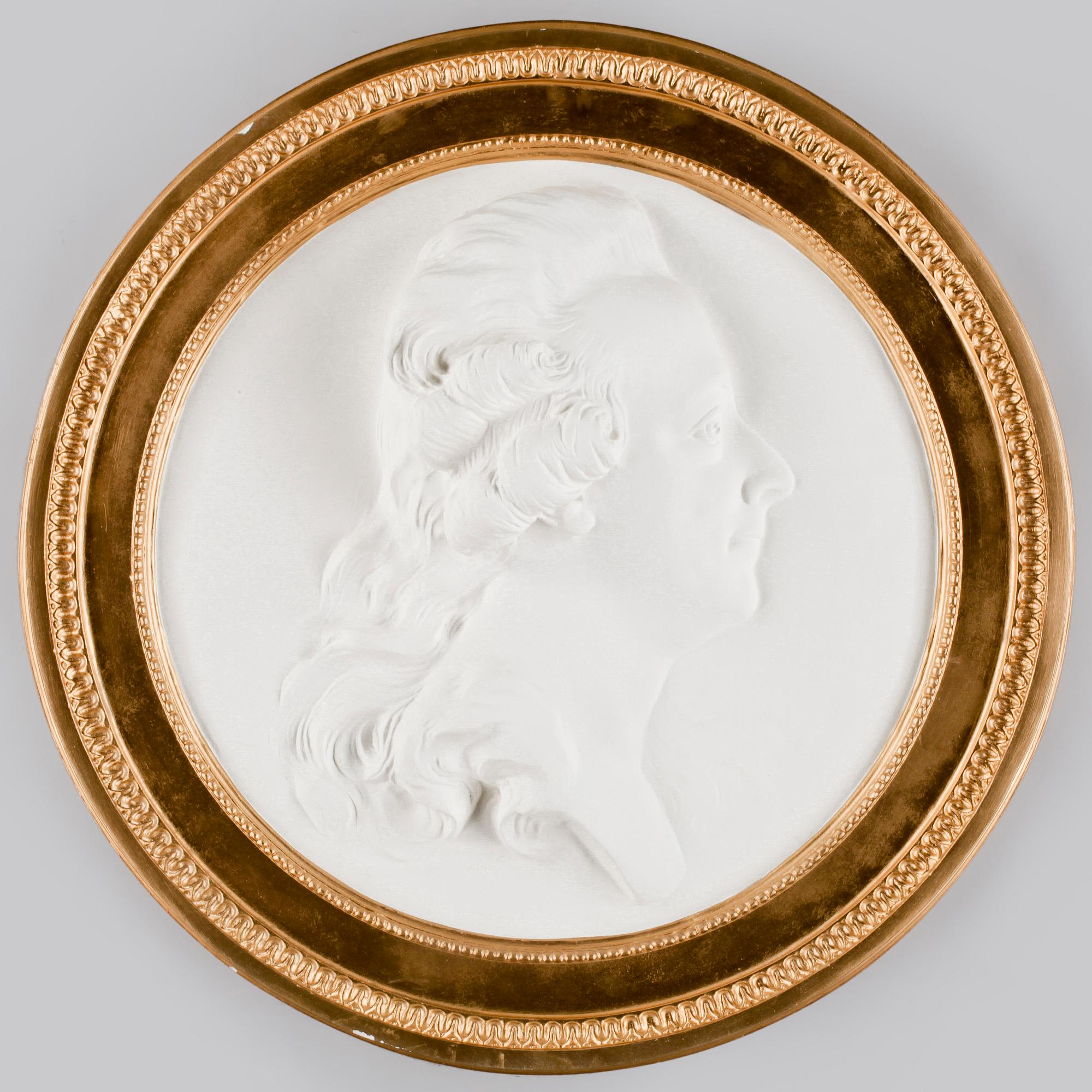 JOHAN TOBIAS SERGEL, porträttmedaljong, gips, 1900/2000-tal.