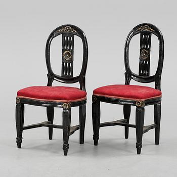 STOLAR, ett par, gustavianska, troligen Norge, 1800-talets början.