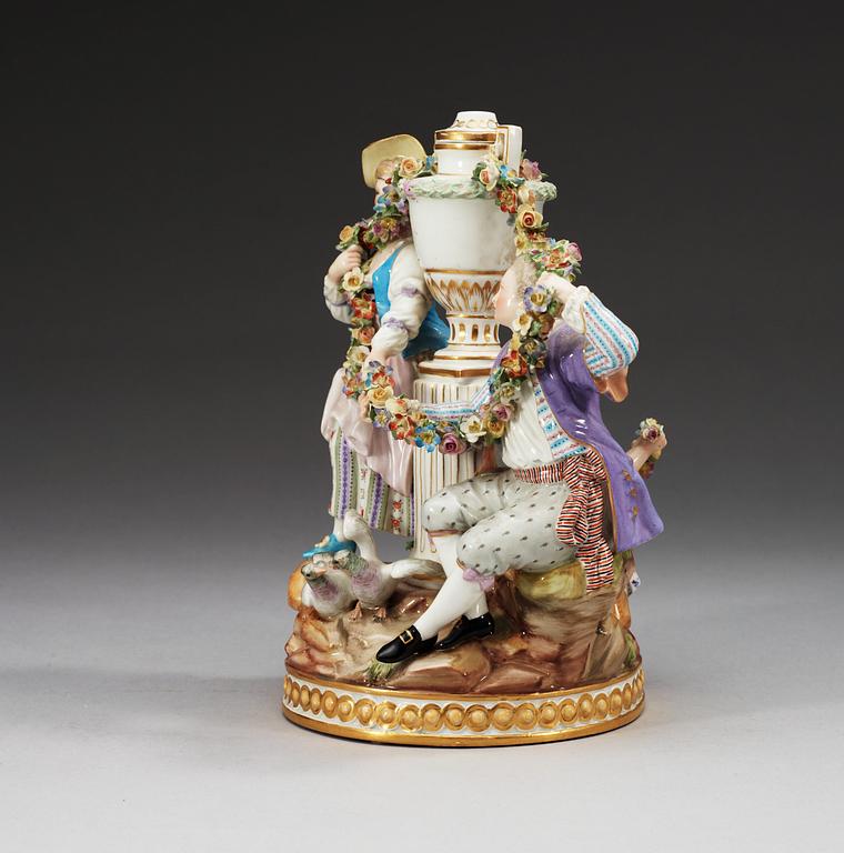 A Meissen figure group, ca 1900.