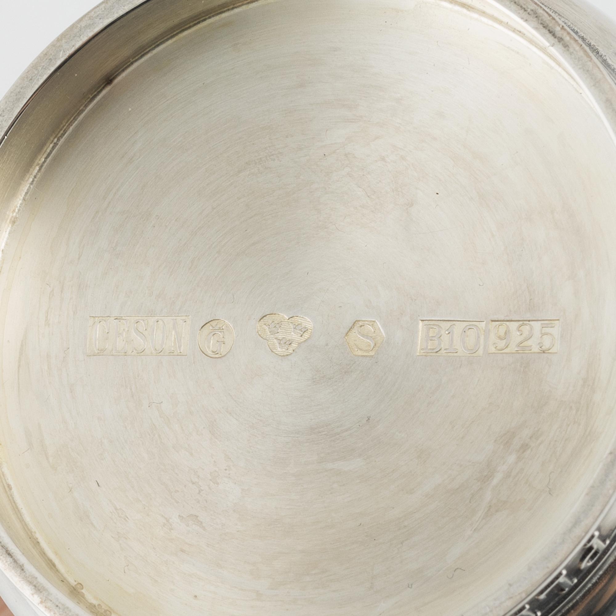 A Swedish silver vase, bearing the mark of Ceson, Gothenburg, 1976.