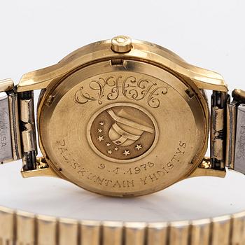 Omega, Constellation, Electronic ( f300Hz), armbandsur, 18K guld, stämgaffel,  plexiglas, ca 1970.