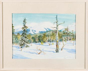 EINARI JUNTTILA, vesiväri, signeerattu ja päivätty -72.