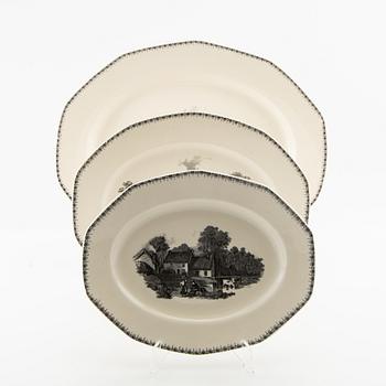 Service 56 pcs Bochs from Belgium early 20th century stoneware.