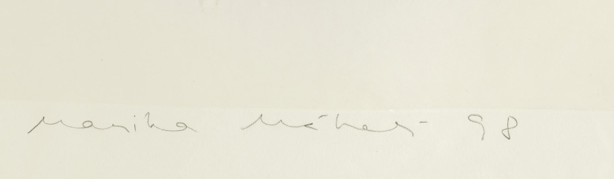 MARIKA MÄKELÄ, etsning med blandteknik, 1998, signerad och numrerad 15/20.