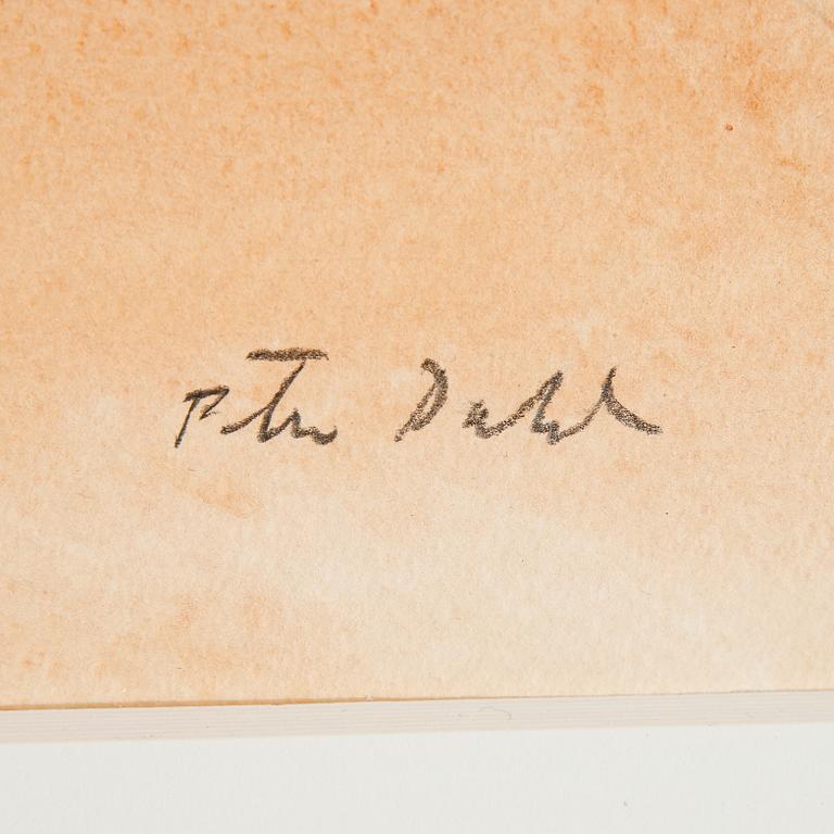 Peter Dahl, watercolour, signed.