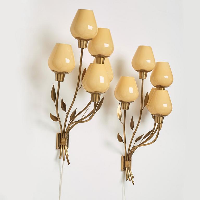 Swedish Modern, lampetter, ett par, 1940-50-tal.