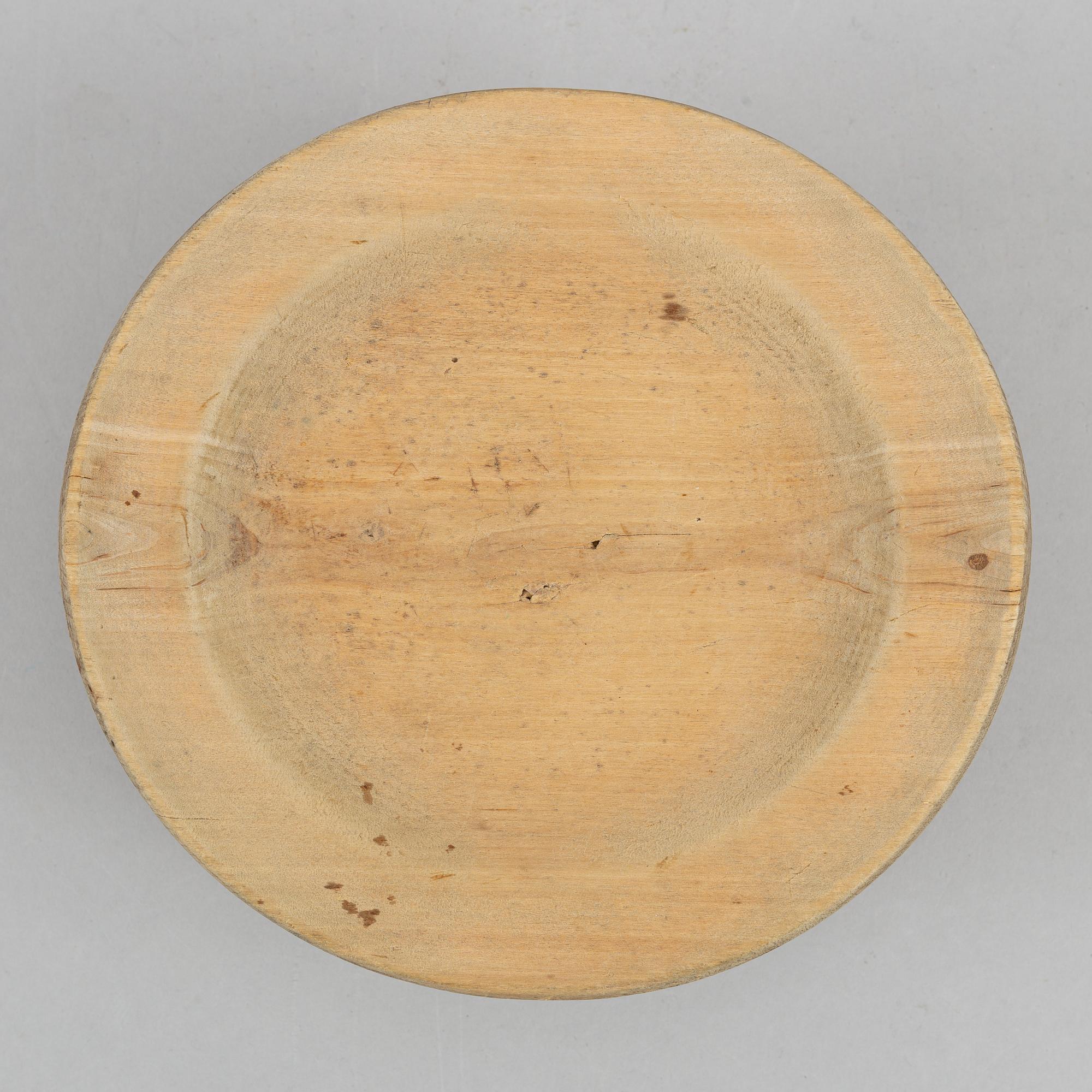A Swedish wooden bowl and dish, 19th-20-th century.