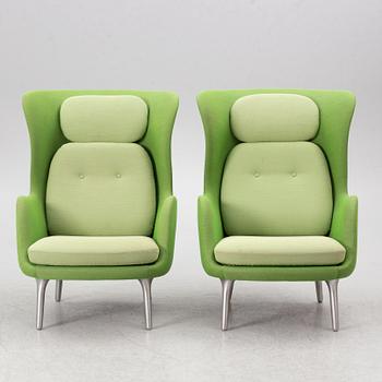 Jaime Hayon, fåtöljer, ett par, "Ro JH1", Republic of Fritz Hansen, 2016.