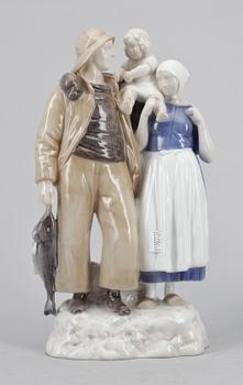 FIGURINER, 3 st, porslin, Bing & Gröndal, Danmark.