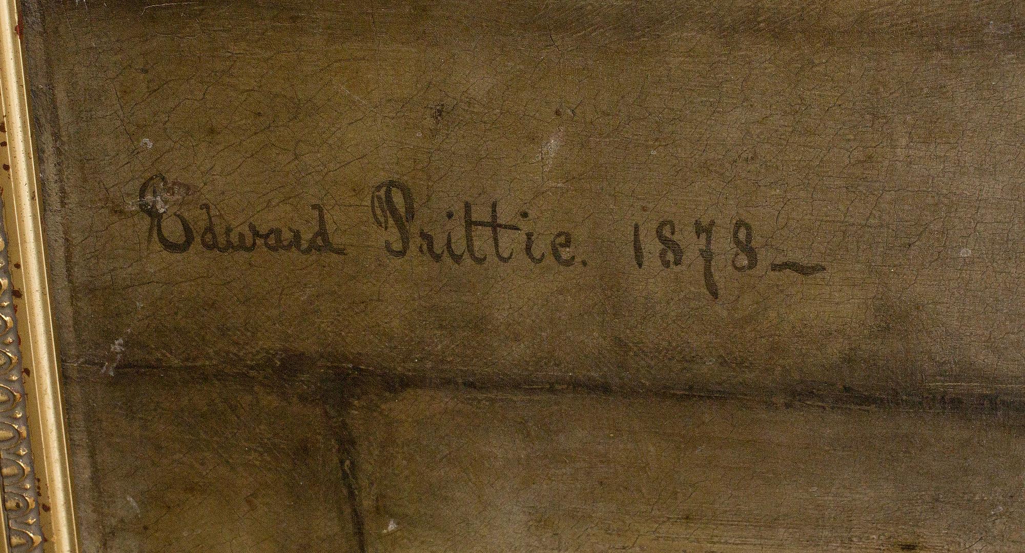 EDWARD PRITTIE, olja på duk, signerad och daterad 1878.
