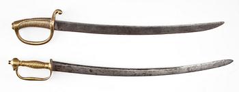 HUGGARE, 2 st, Sverige, 1800-tal.