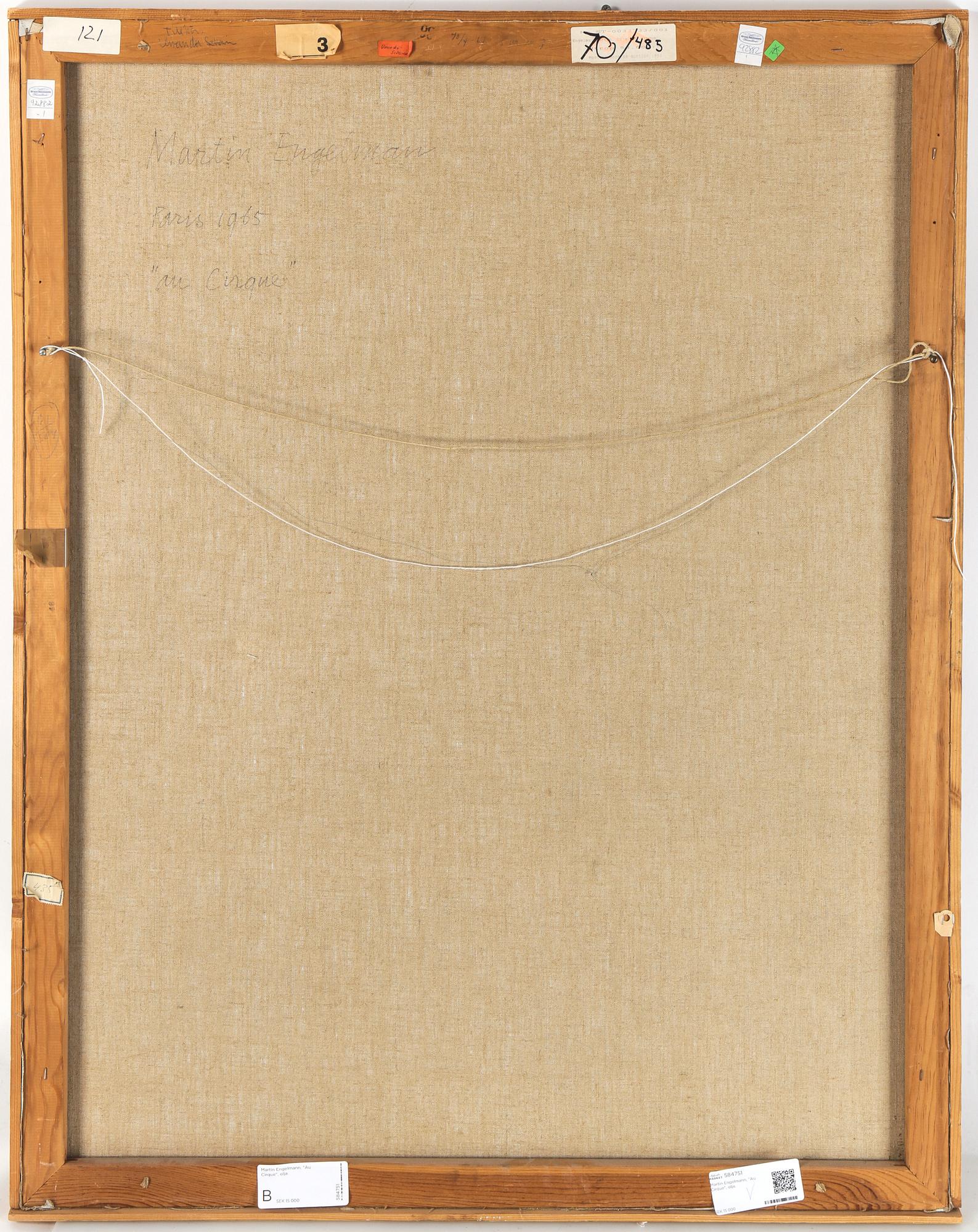 MARTIN ENGELMAN, oljemålning på duk, signerad.