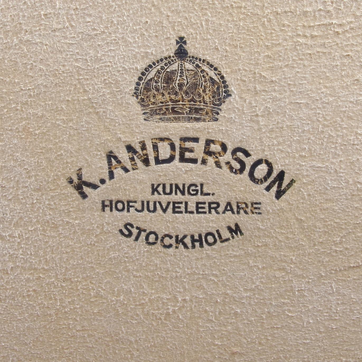 BESTICKSCHATULL, trä. Märkt K. Andersson.