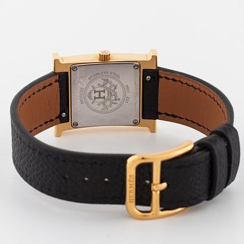 HERMES, "Heures H", wristwatch, 21 x (30) mm.