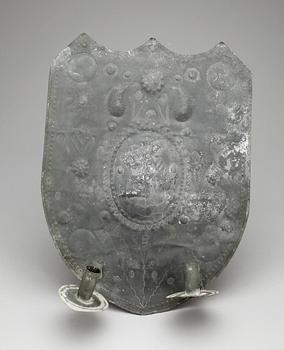 LJUSPLÅT, plåt, barockstil, sent 1800-tal.