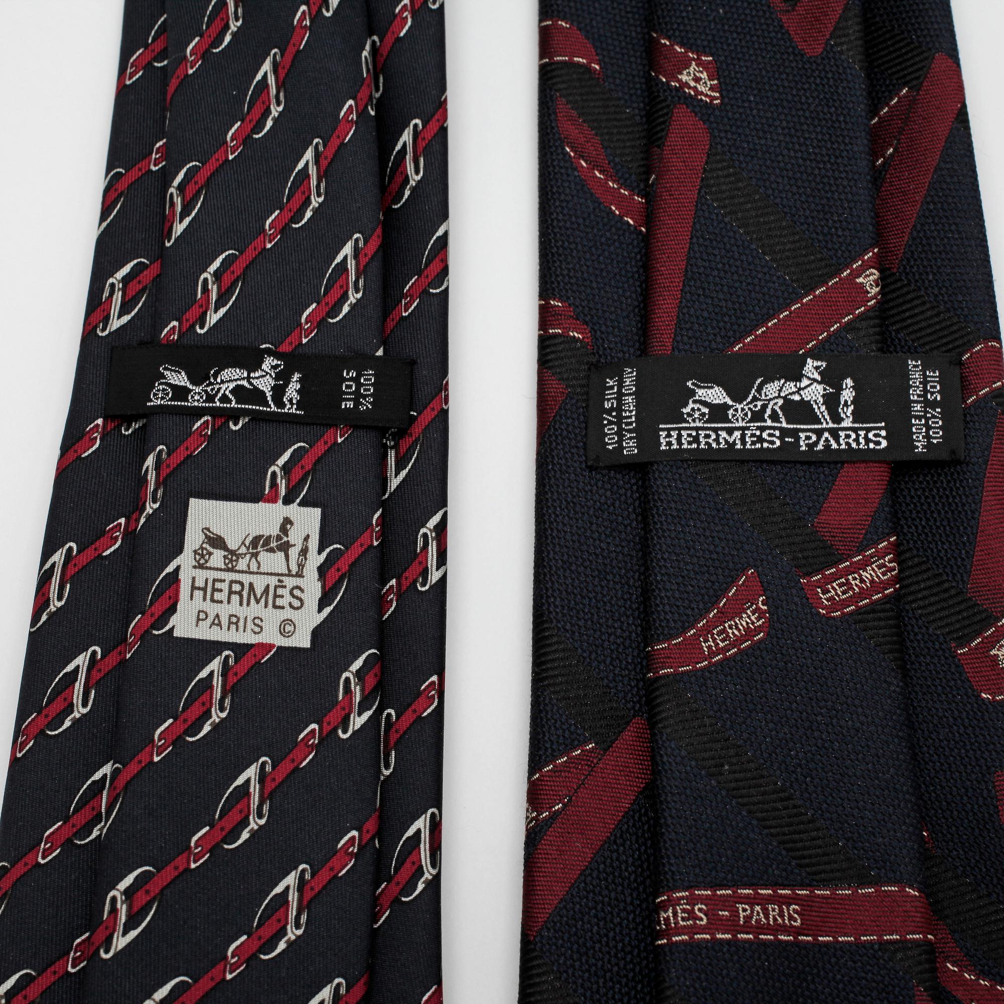 HERMÈS, two silk ties.