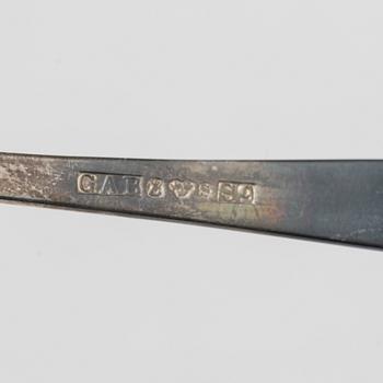 Jacob Ängman, besticksuppsättning, silver 34 delar, "Rosenholm", GAB, Stockholm/Eskilstuna, 1968-70.