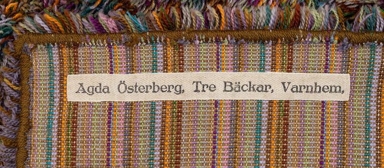 Agda Österberg, a criterionrya (AVA-rya) pile carpet, c. 231.5 x 171 cm.