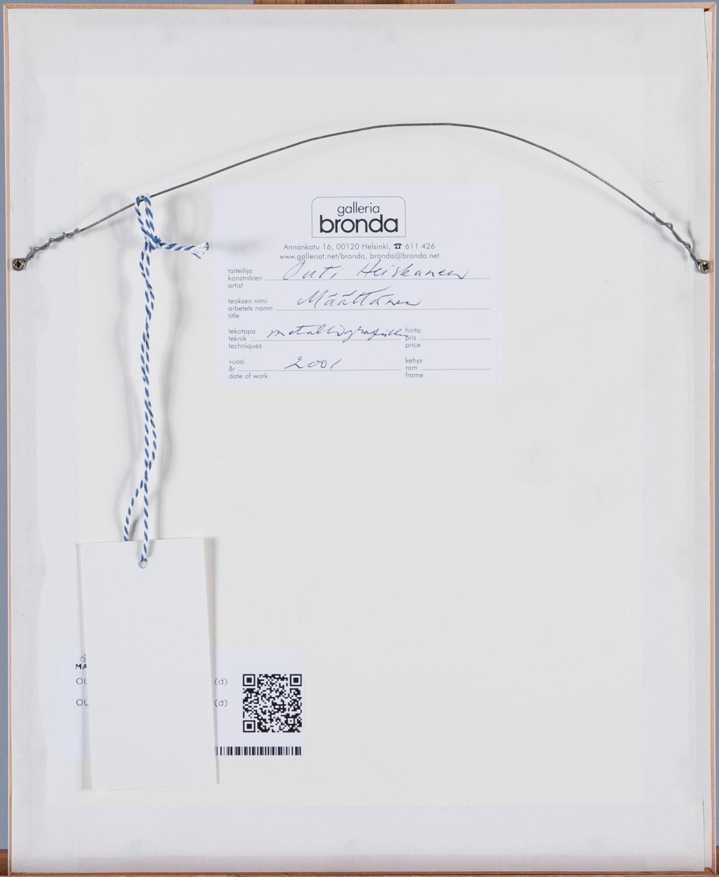 OUTI HEISKANEN, etsning, signerad och daterad -01, numrerad 19/30.