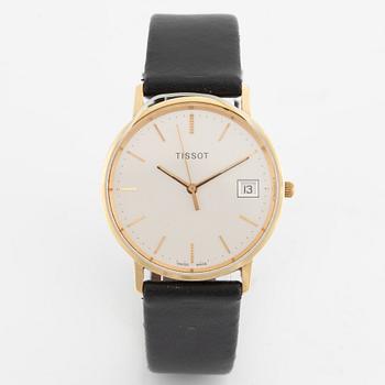 Tissot, wristwatch, 14K gold, 33.5 mm.