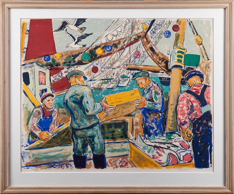 ALBIN AMELIN, färglitografi, signerad och numrerad 130/310.