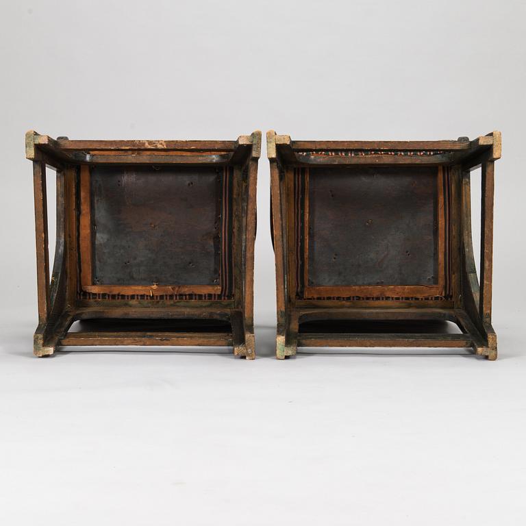 A pair of Finnish armchairs around 1900.