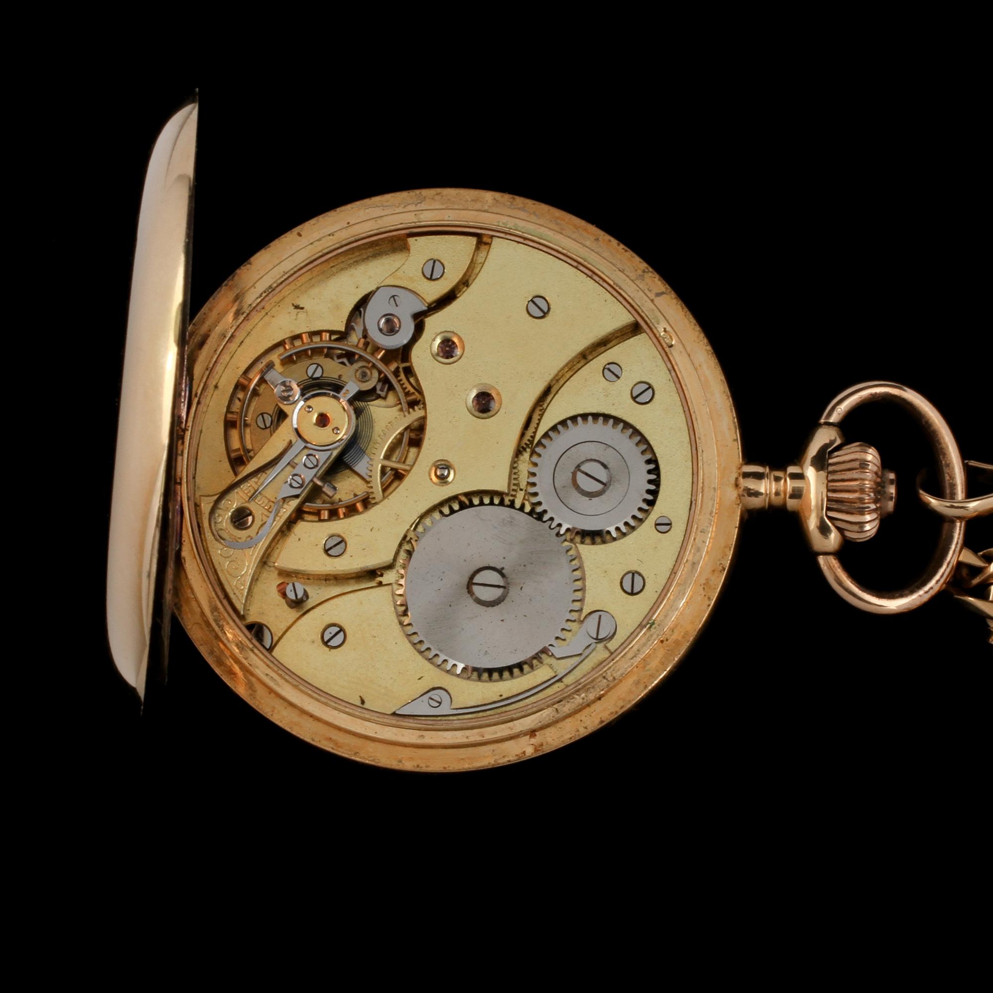 FICKUR, savonett, 18k guld,1900-talets början. Vikt 130 g.