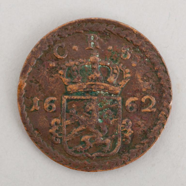 KOPPARMYNT, 2 kronor, Carl X Gustaf 1662.