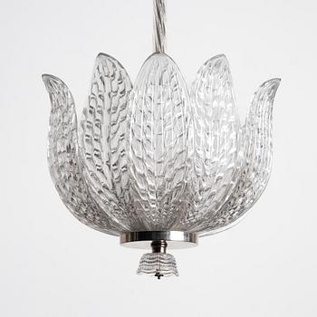 Fritz Kurz, taklampa, modellnummer "KD 946/1" Orrefors 1940-50-tal.