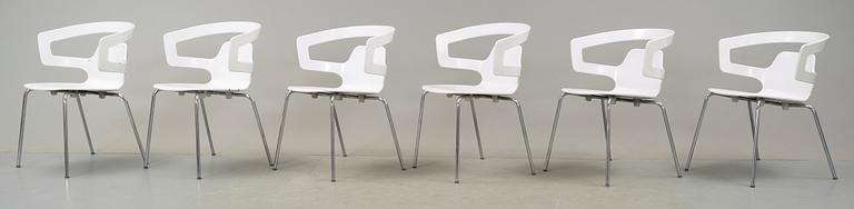 STOLAR, 6 st, "Contemporary stacking chair", Alfredo Häberli, Alias, 2000-tal.