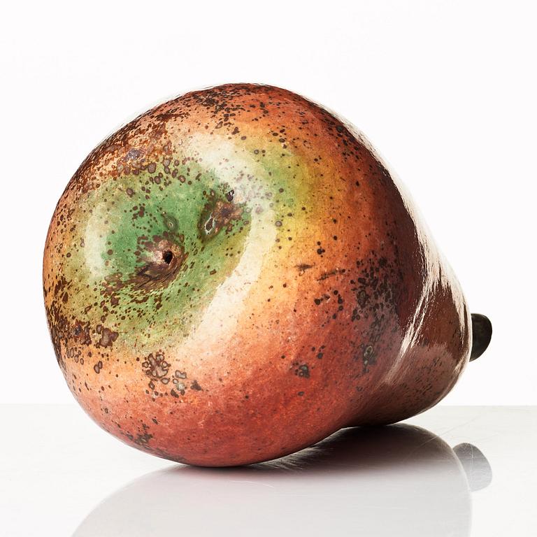 Hans Hedberg, a faience sculpture of a pear, Biot, France.