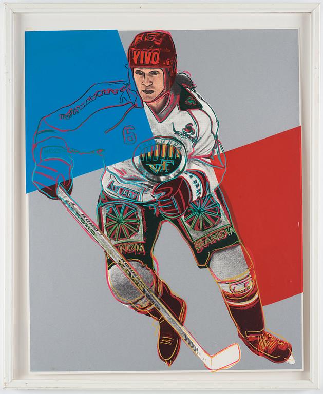 Andy Warhol, "Frölunda Hockey Player".