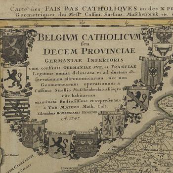 JOHANN BAPTISTE HOMANN, 3 copper engravings  maps. 18th century.